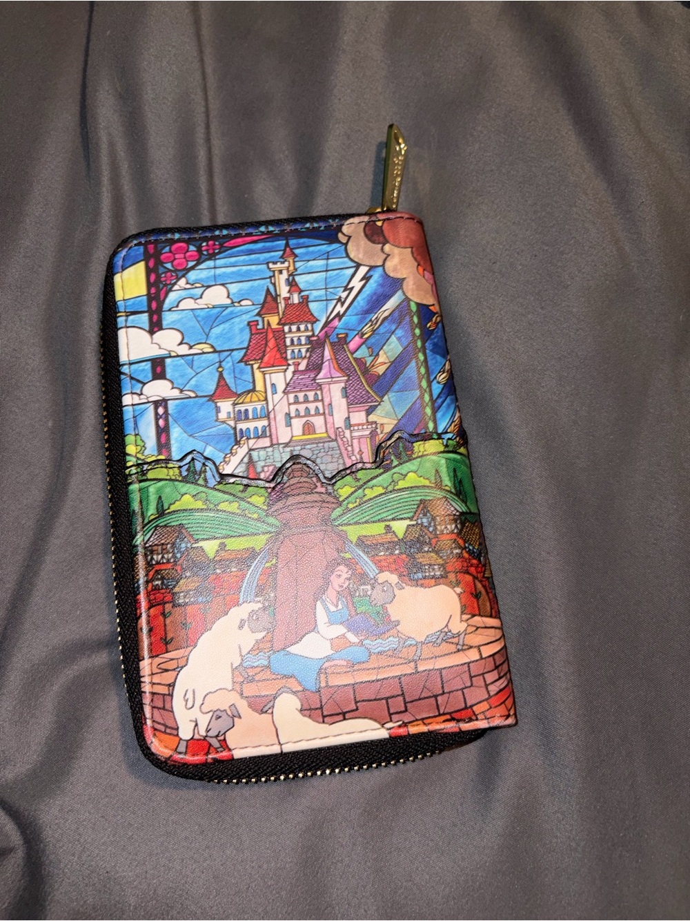 Disney Loungefly Beauty and the Beast Stained Glass Mini Backpack - Multicolor - Picture 9 of 12